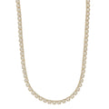 Men's 6MM Clustered Moissanite Tennis Necklace in Yellow Gold Vermeil