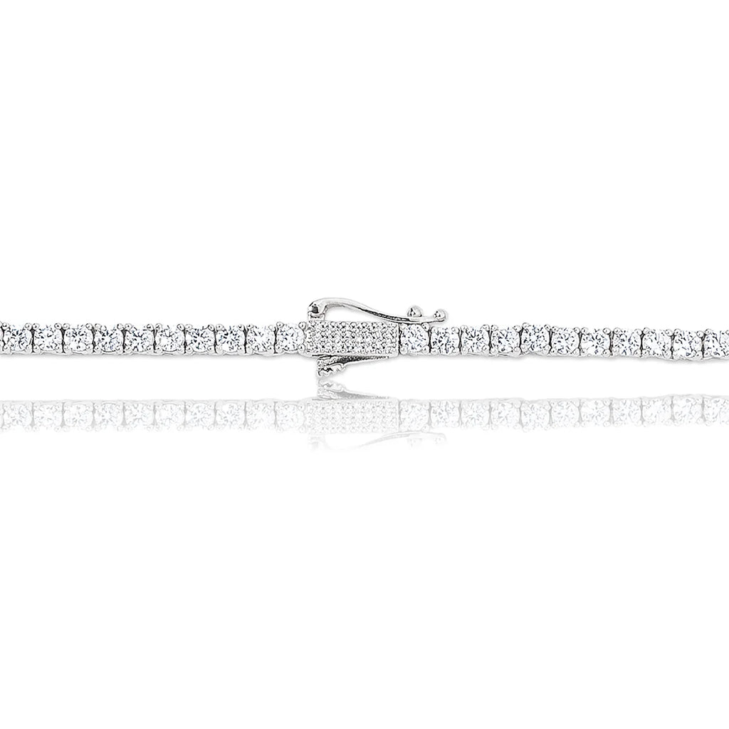 Diamond Tennis Chain in White Gold- 3mm