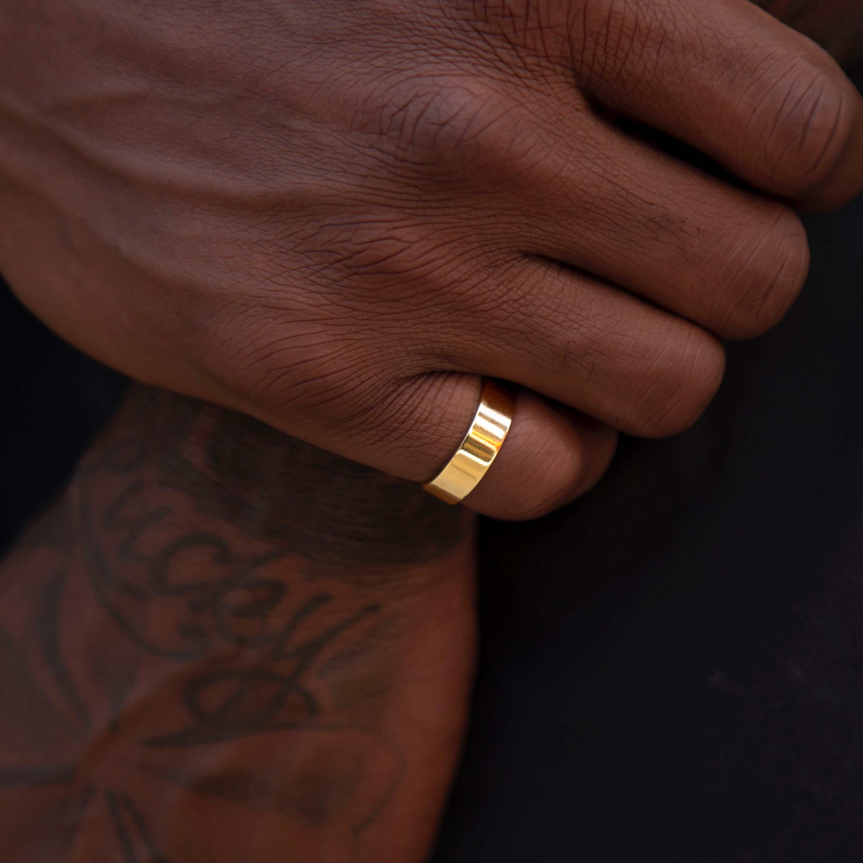 Flat Band Ring in Yellow Gold